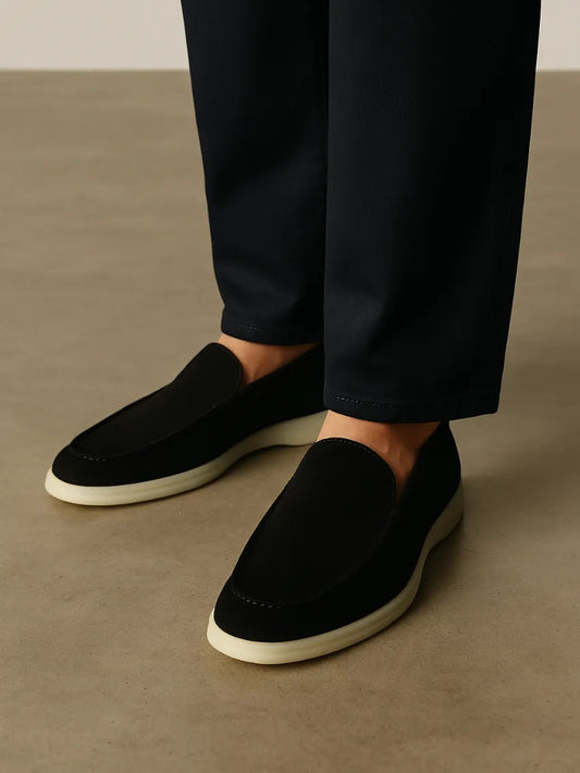 Dettaglio cuciti a mano — mocassini uomo