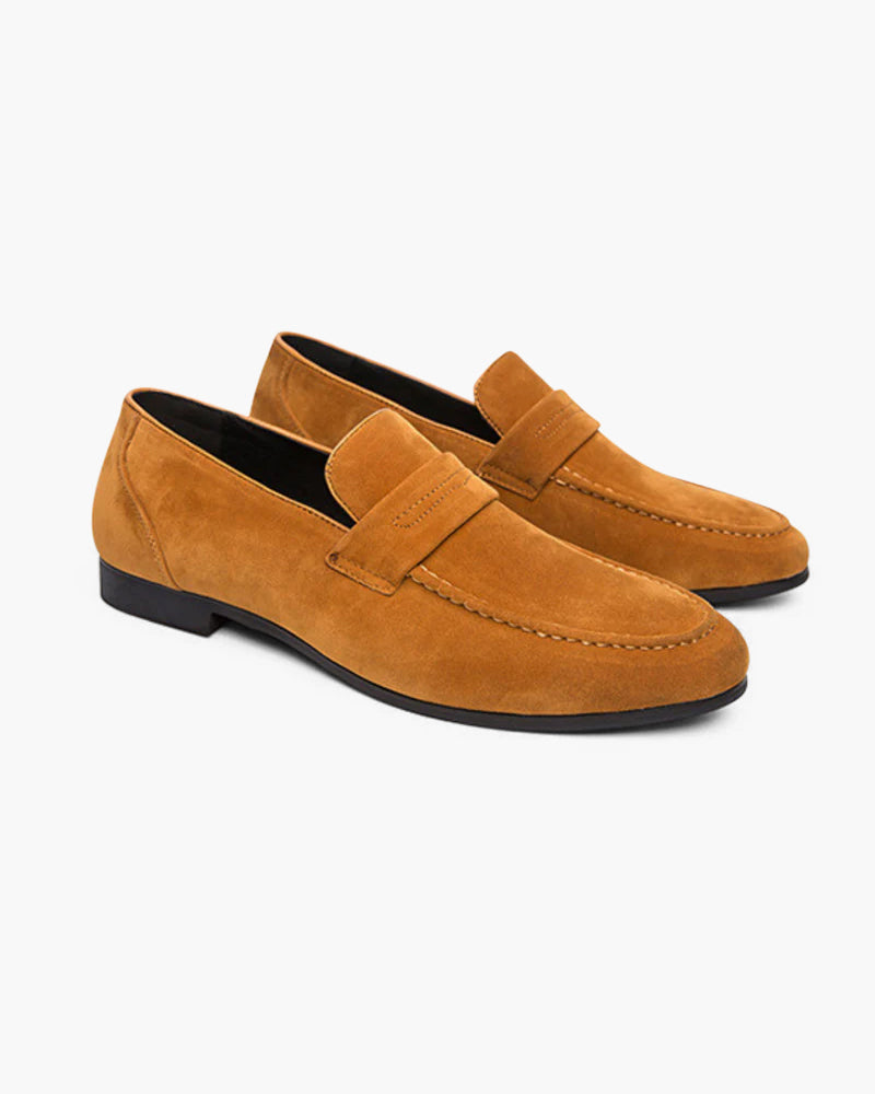 Mocassini Uomo slip-on in pelle scamosciata, comfort — vista 5