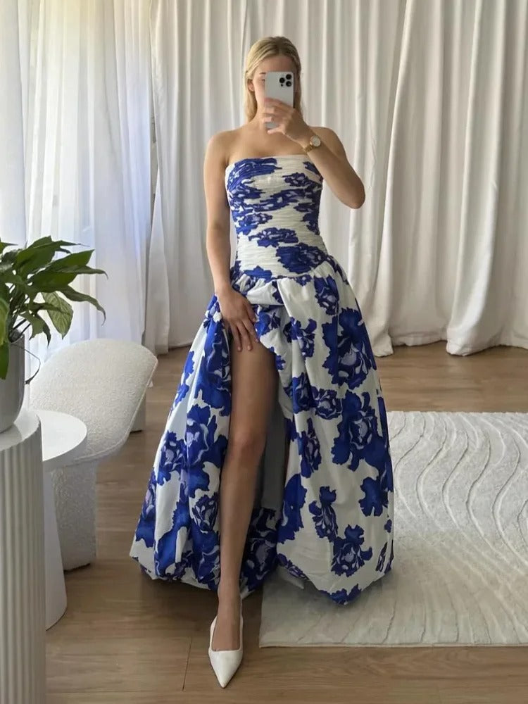 Abito Lungo Donna in tessuto caldo, bustier — vista 5