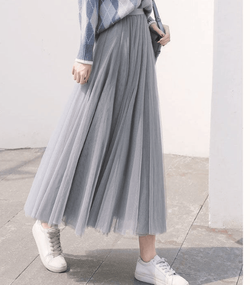 Shandria Gonna in Tulle Donna – Gonna Midi Leggera in Tulle e Polyester, Linea Elegante e Fluida