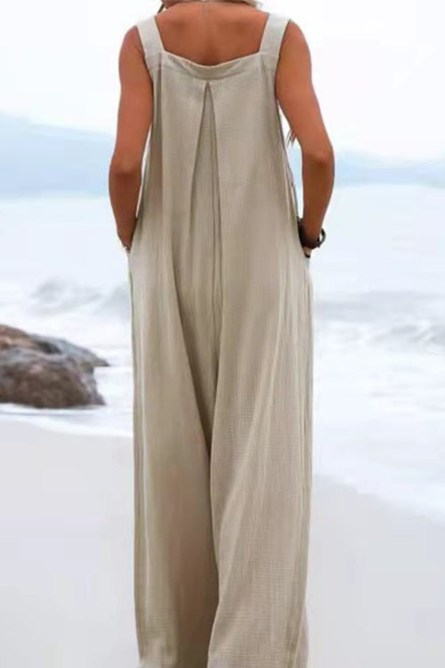 Sophia Salopette Donna – Style Bohémien, Pantaloni Amples e Bretella Spaghetti Leggeri