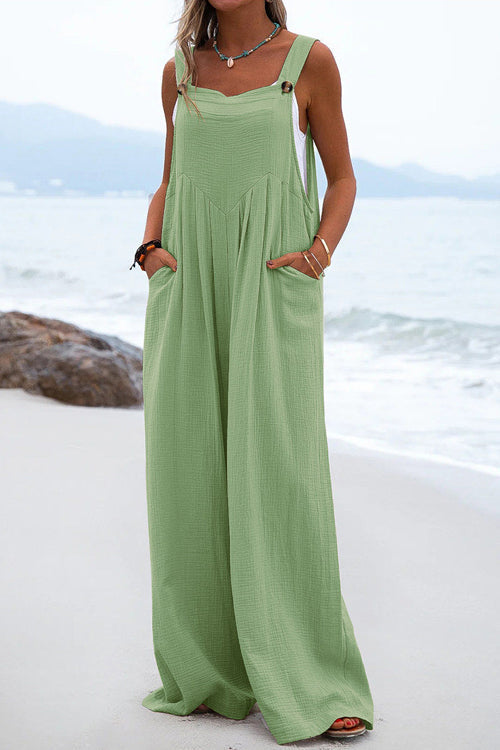 Sophia Salopette Donna – Style Bohémien, Pantaloni Amples e Bretella Spaghetti Leggeri