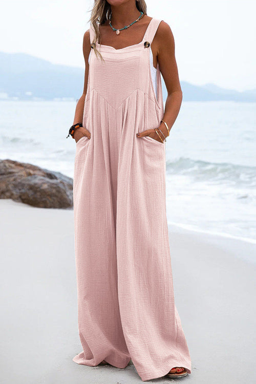 Sophia Salopette Donna – Style Bohémien, Pantaloni Amples e Bretella Spaghetti Leggeri