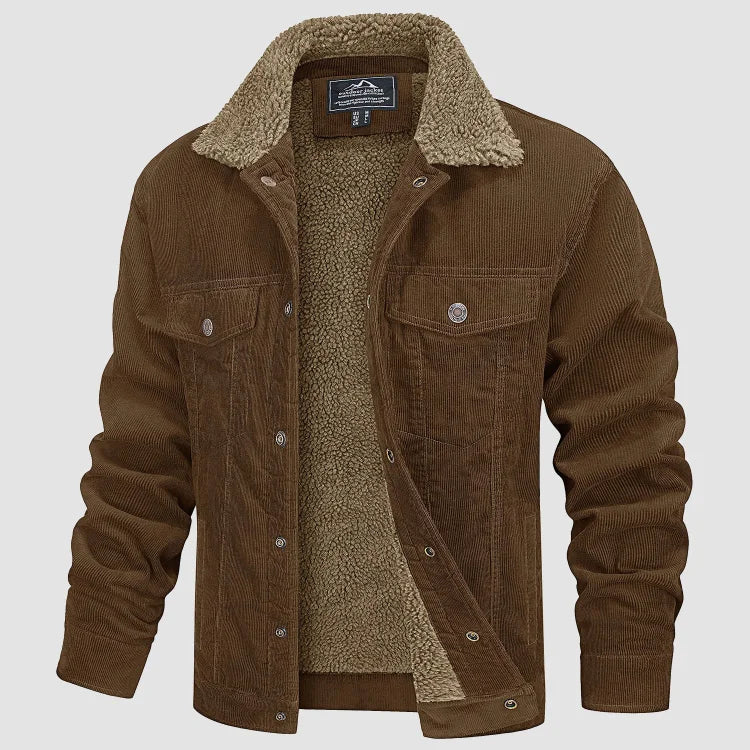 Levi Giacca in Velluto Côtelé Uomo – Giacca Moderne con Fermeture Boutonnée e Tasche