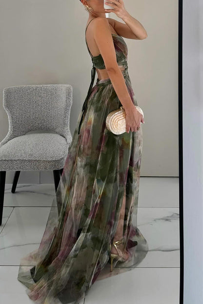 Abito Lungo Donna in mesh, motivo floreale — vista 10
