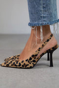 Sadie Escarpins Donna a Bout Pointu – Talon Aiguille Fin con Stampa Animal & Bride Arrière Réglable