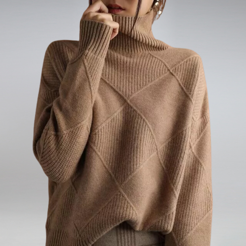 Haley Maglione Donna – Maglione Morbido a Dolcevita Caldo & Elegante per l’Automne e l’Inverno