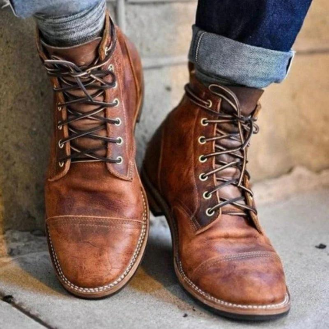 Leonard Stivali Uomo – Stivali Vintage Premium in Cuir con Style Robuste & Durable