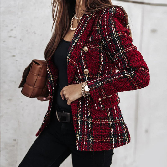 Blazer Donna in tessuto caldo, a quadri