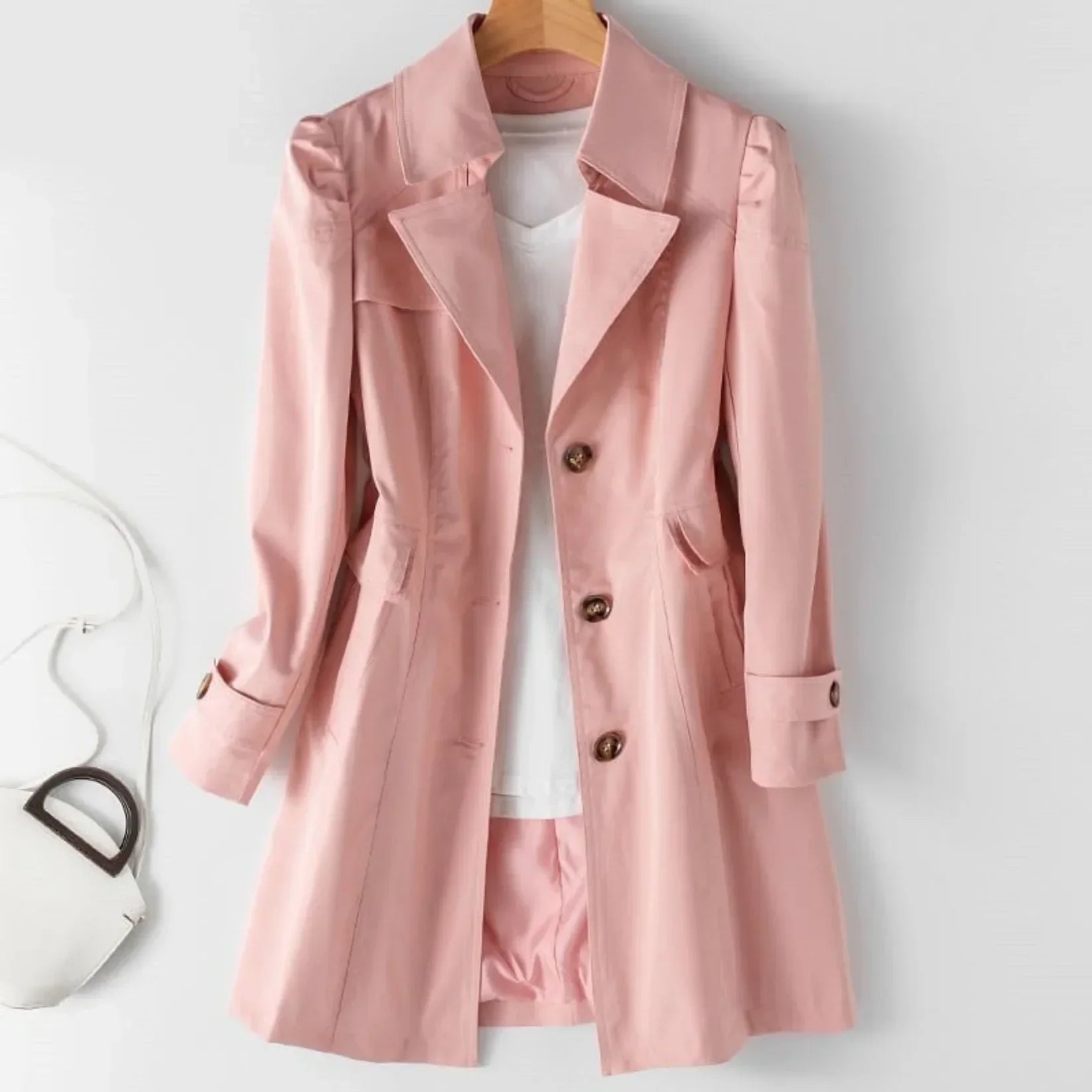 Livia Cappotto Donna – Trench-Coat Imperméable Elegante al Style Classique & Intemporel