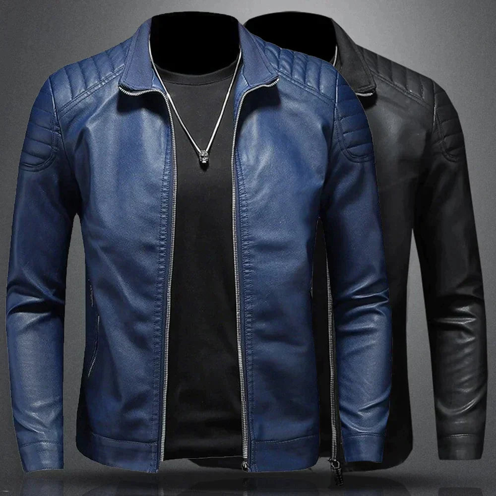 Lance Giacca Uomo in Cuir – Elegante, Confortevole con Linea Régulière & Fermeture Éclair