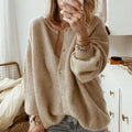 Lindy Cardigan Oversize Donna – Cardigan Morbido con Boutons & Linea Casual Moderne
