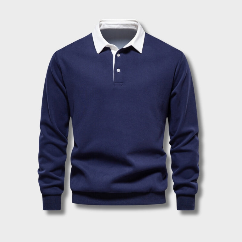 Hugo Maglione Polo Uomo – Sweat a Maniche Lunghe Respirant con Col Classique & Style Intemporel