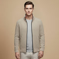 Jeffrey Cardigan Zippé Uomo – Maglione Épais in Maglia con Col Montant & Doublure Chaude