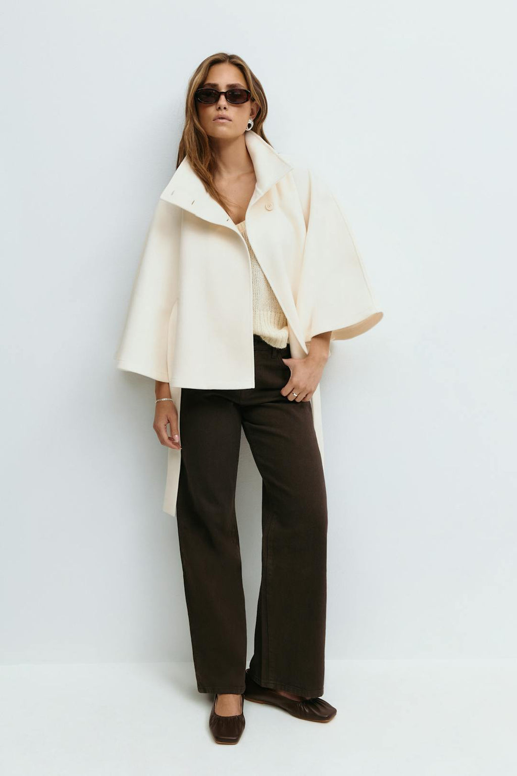 Ivanna Cappotto Lana Donna – Col Top Elegante con Ceinture Amovible & Linea Casual