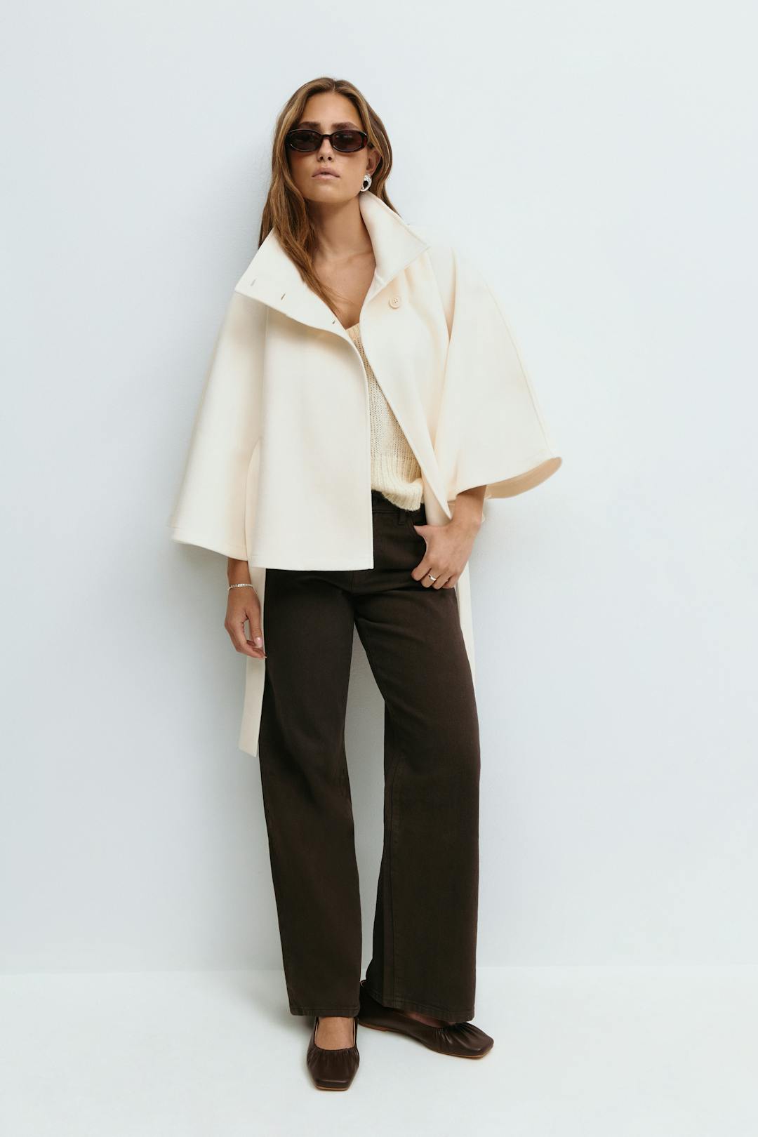 Ivanna Cappotto Lana Donna – Col Top Elegante con Ceinture Amovible & Linea Casual