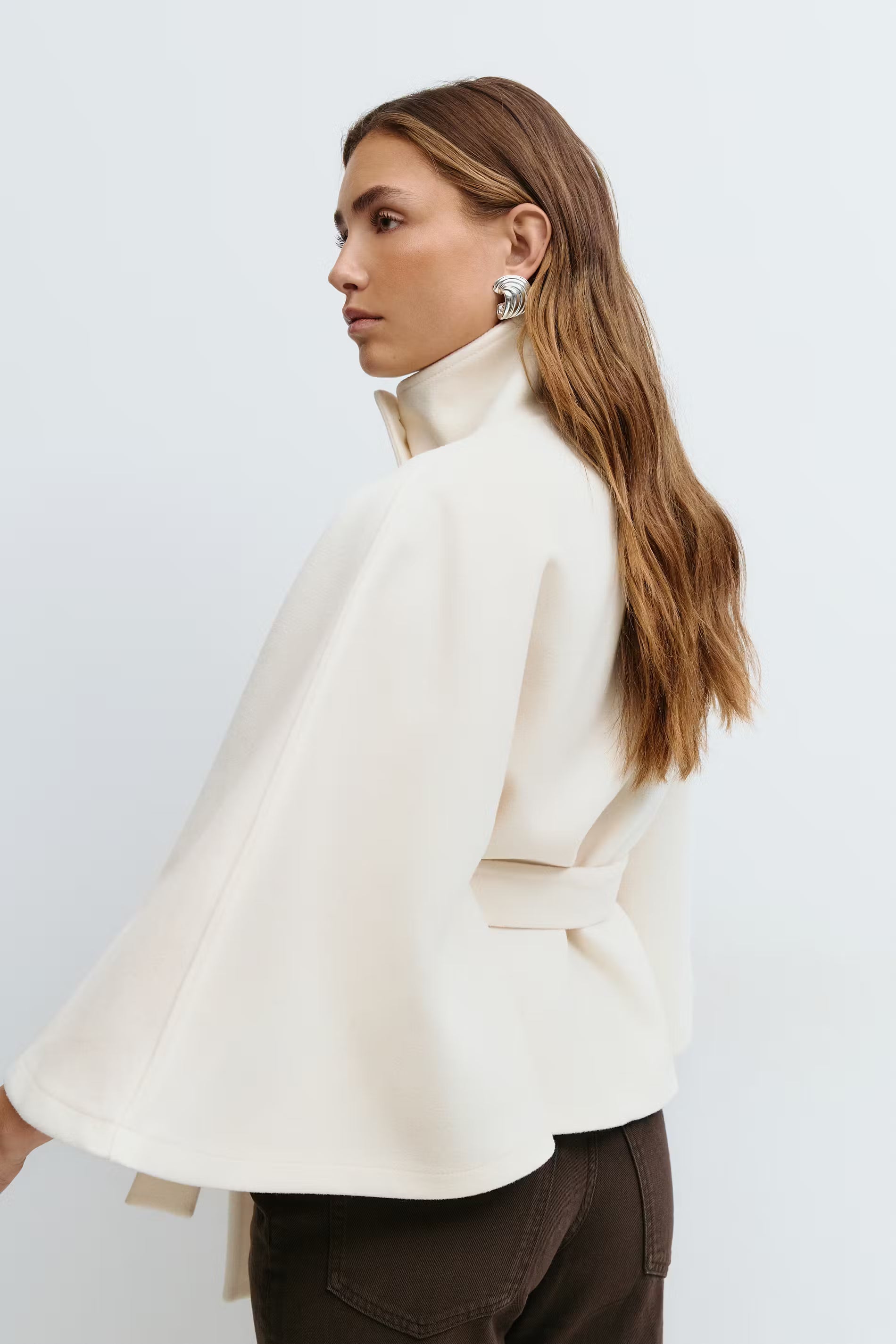 Ivanna Cappotto Lana Donna – Col Top Elegante con Ceinture Amovible & Linea Casual