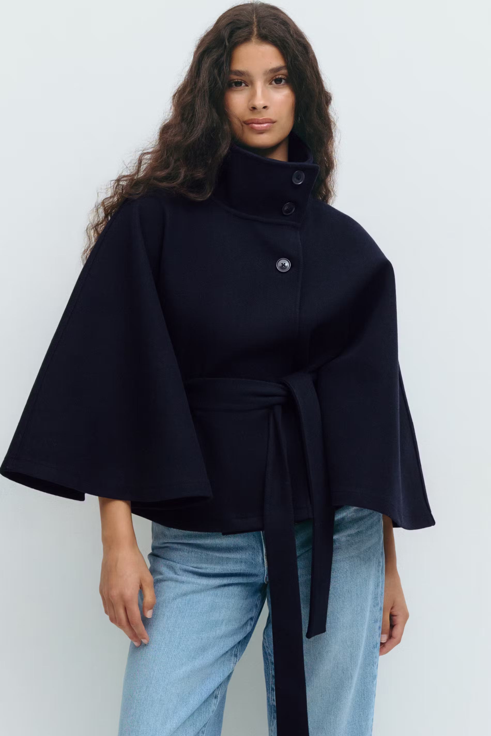 Ivanna Cappotto Lana Donna – Col Top Elegante con Ceinture Amovible & Linea Casual