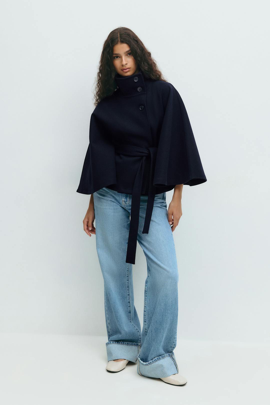 Ivanna Cappotto Lana Donna – Col Top Elegante con Ceinture Amovible & Linea Casual