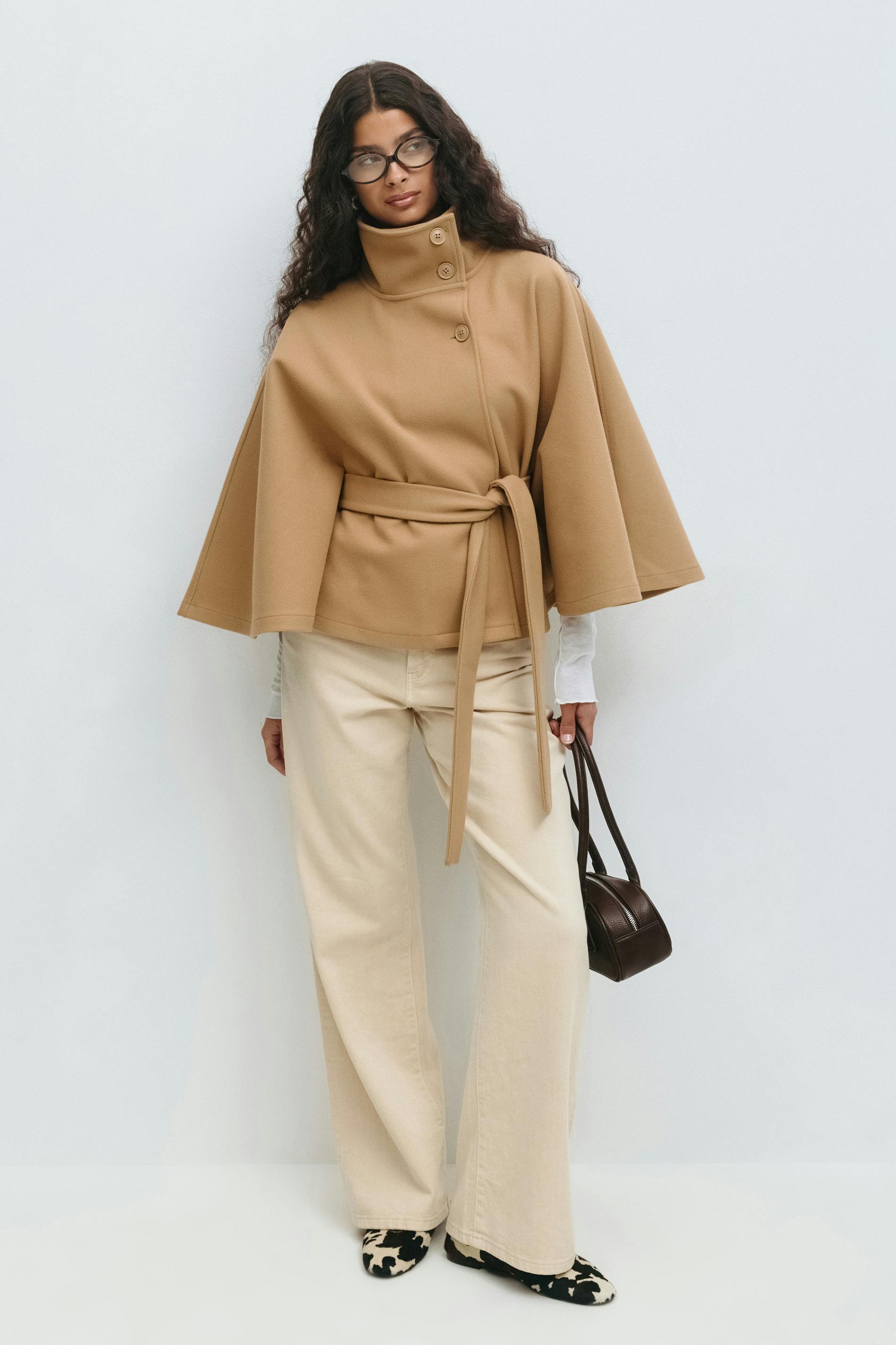 Ivanna Cappotto Lana Donna – Col Top Elegante con Ceinture Amovible & Linea Casual