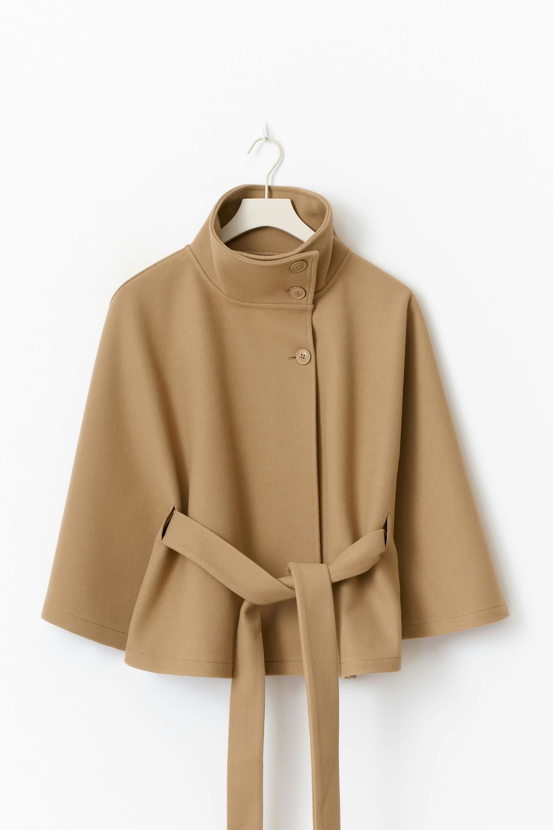 Ivanna Cappotto Lana Donna – Col Top Elegante con Ceinture Amovible & Linea Casual