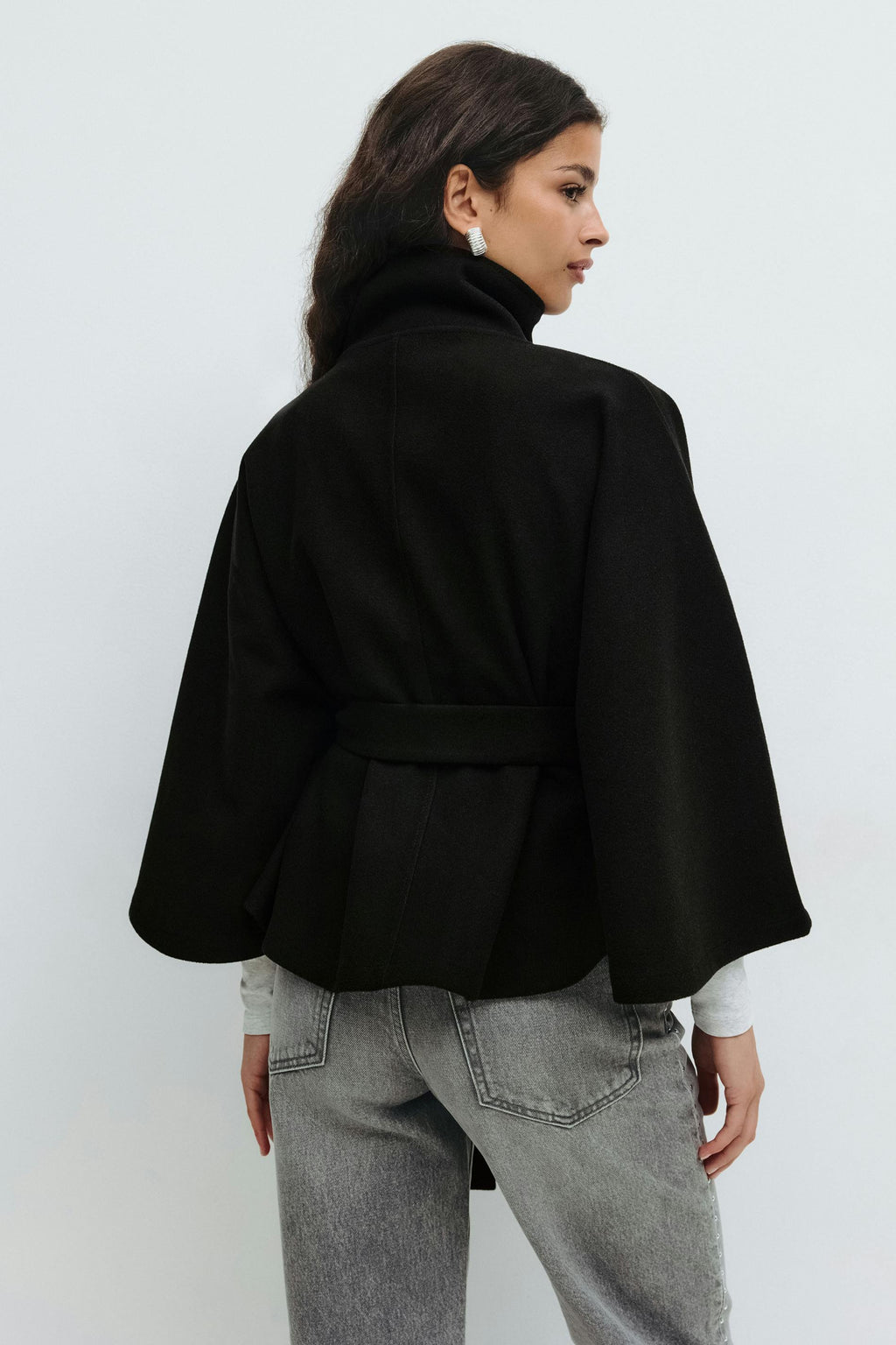Ivanna Cappotto Lana Donna – Col Top Elegante con Ceinture Amovible & Linea Casual