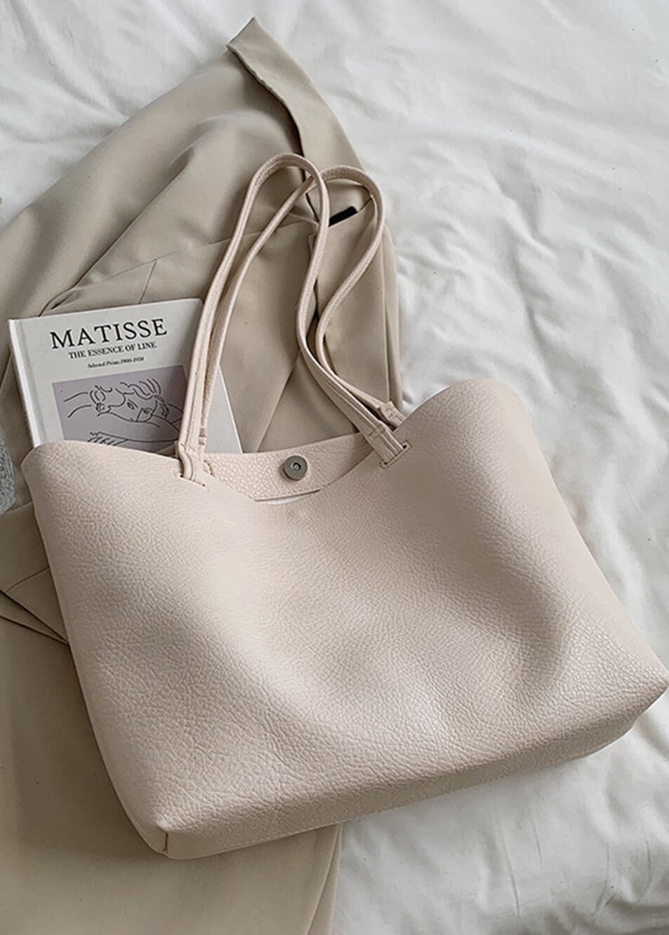 Reyna Borsa Cabas Donna – Design Minimaliste Spacieux in Simili-Cuir Durable