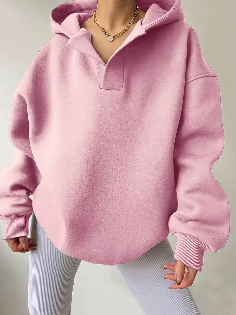 Nayeli Sweat Donna – Felpa con Cappuccio Ampia Uni & Confortevole per un Style Casual Automne/Inverno