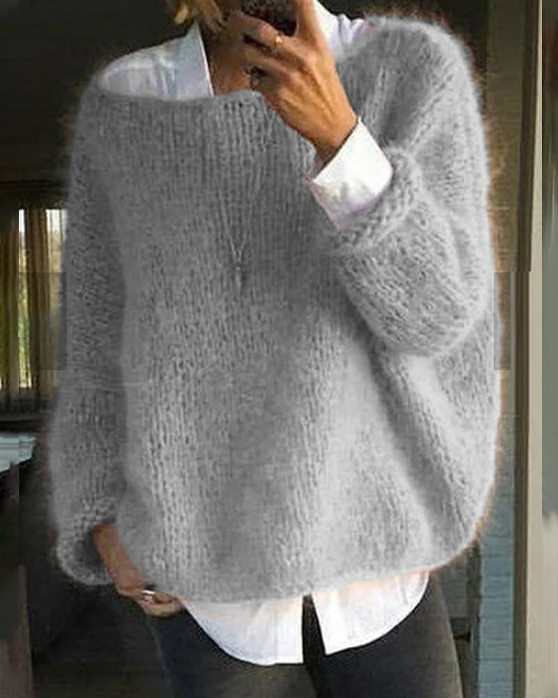 Renate Maglione Donna – Maglione-over in Maglia Elegante & Confortevole al Style Intemporel