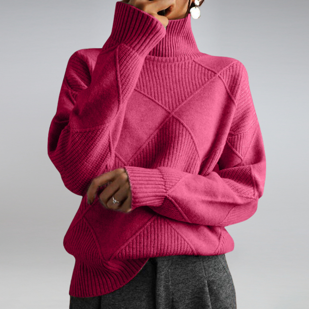 Haley Maglione Donna – Maglione Morbido a Dolcevita Caldo & Elegante per l’Automne e l’Inverno
