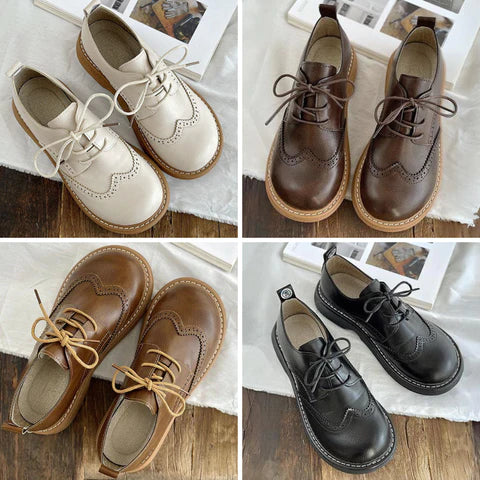 Liza Scarpe Donna – Oxford Style Richelieu Eleganti con Détails Brogue & Comfort