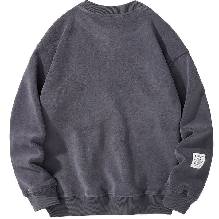 Pull Casual a Girocollo con Lettres Brodées per Uomo