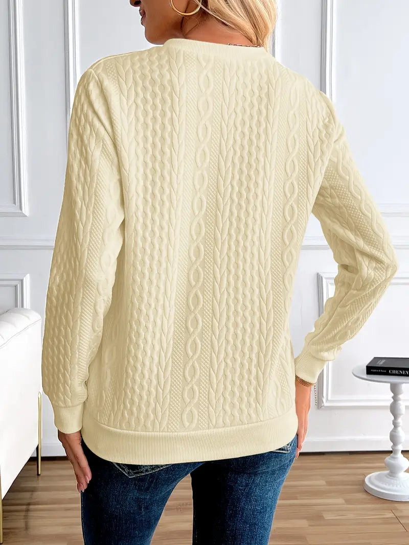 Margaux Sweat Donna Inverno – Maglione Zippé Confortevole in Maglia con Design Elegante