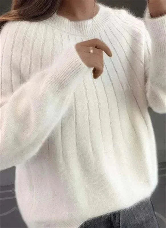 Phoebe Maglione in Cachemire per Donna – Maglione Morbido e Luxueux a Linea Classique per l’Automne e l’Inverno