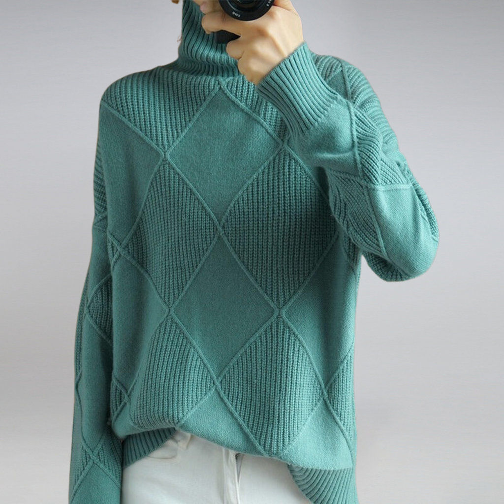 Haley Maglione Donna – Maglione Morbido a Dolcevita Caldo & Elegante per l’Automne e l’Inverno