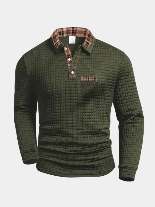 Jack Polo Uomo Dumont Lyon – Motif a Carreaux Elegante, Maniche Lunghe & stile raffinato