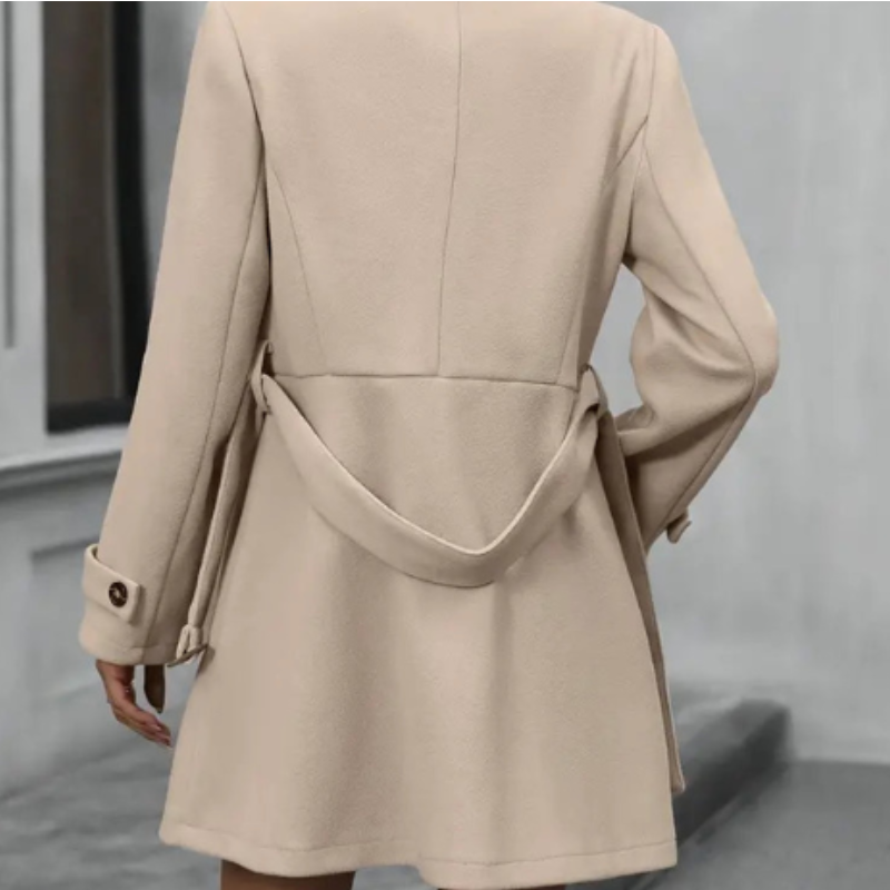 Michelle Cappotto Trench Donna – Cappotto Mi-Long Elegante a Linea Structurée con Ceinture