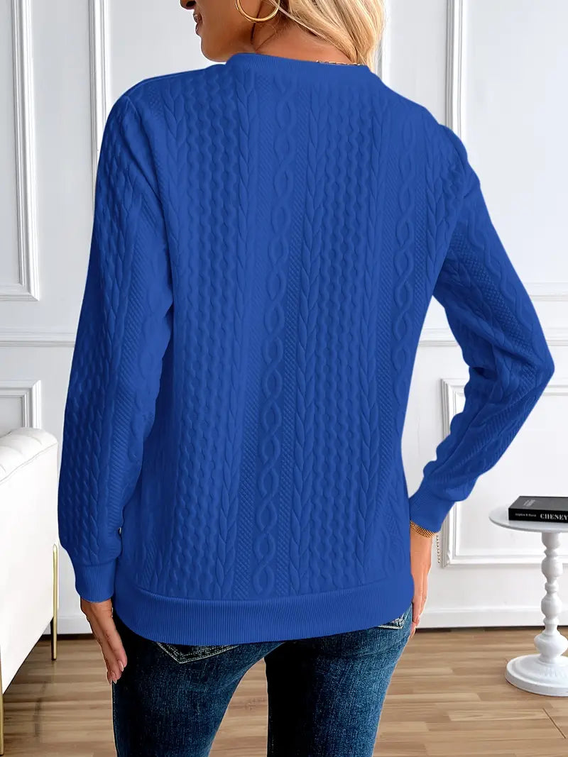 Margaux Sweat Donna Inverno – Maglione Zippé Confortevole in Maglia con Design Elegante