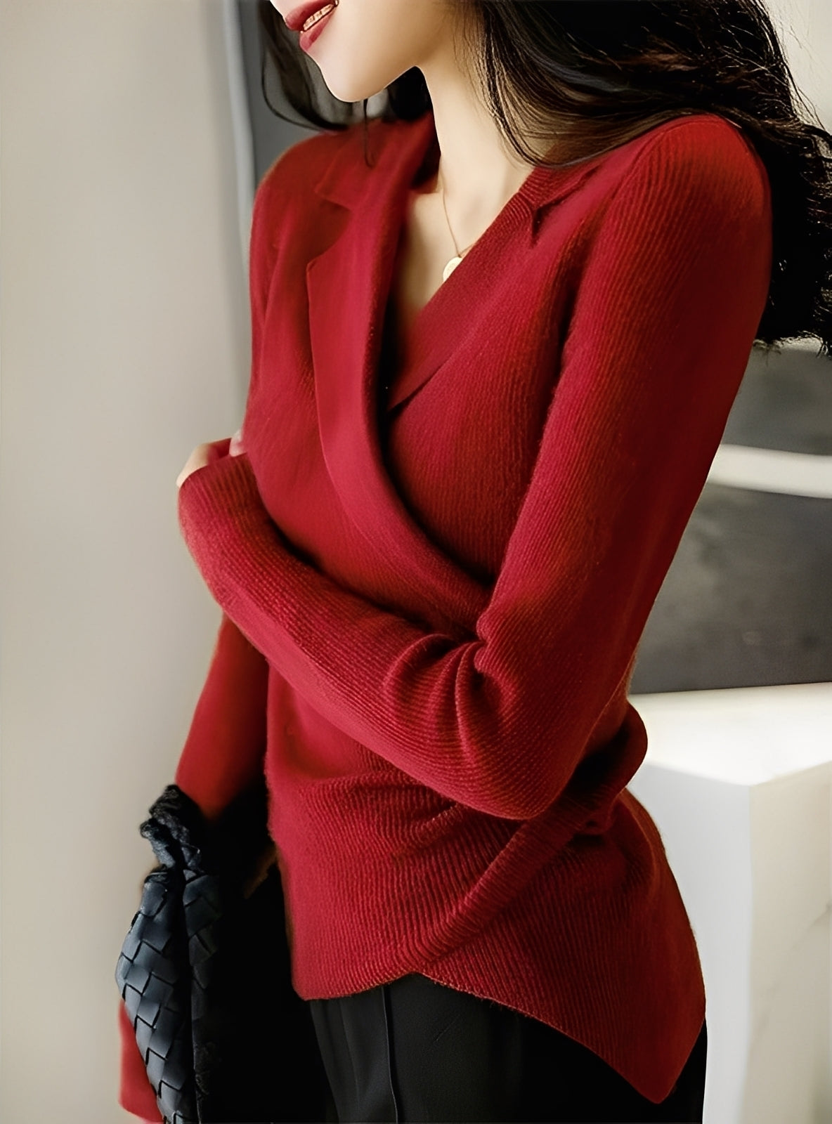 Kaelee Maglione in Lana Tricotée per Donna – Maglione Morbido e Caldo con Linea Classique per l’Automne e l’Inverno