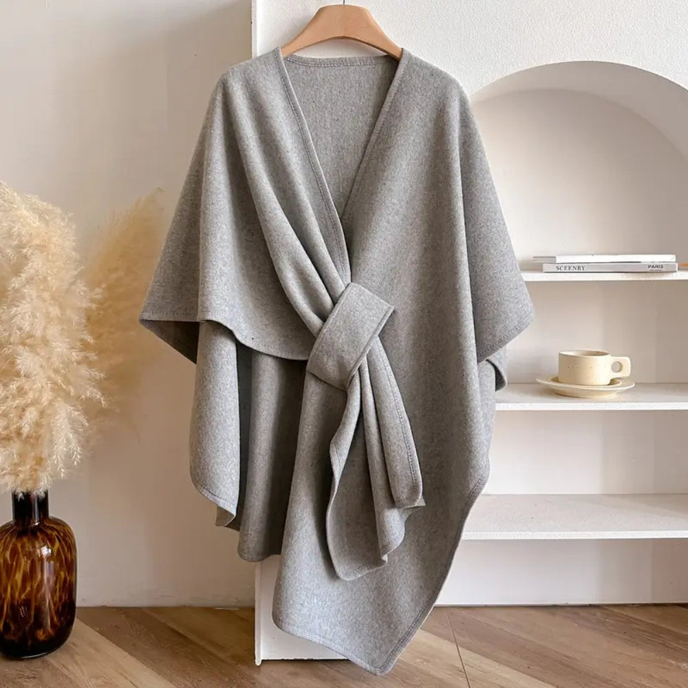Vivian Cappotto Cape Donna – Poncho Inverno Elegante Linea-Vent in Microfibres Douces & Chaudes