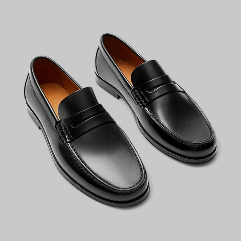 Joel Mocassins Uomo in Cuir – Scarpe Habillées Sans Lacets con Semelle in Caoutchouc per Tenues Décontractées & Formelles