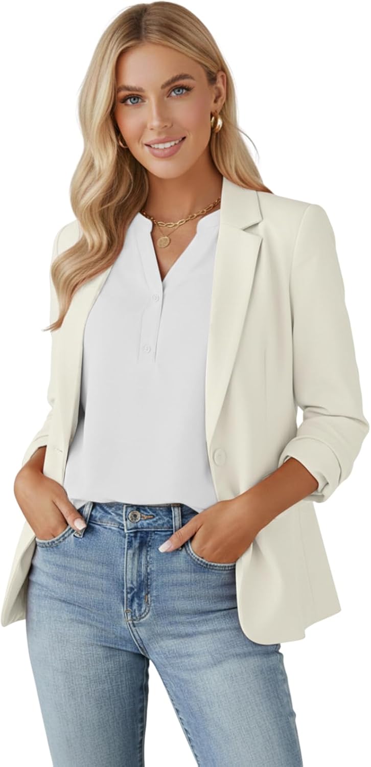 Sophie Blusa Donna Mousseline – Scollo a V, Manches Bouffantes, Linea Fluida Elegante