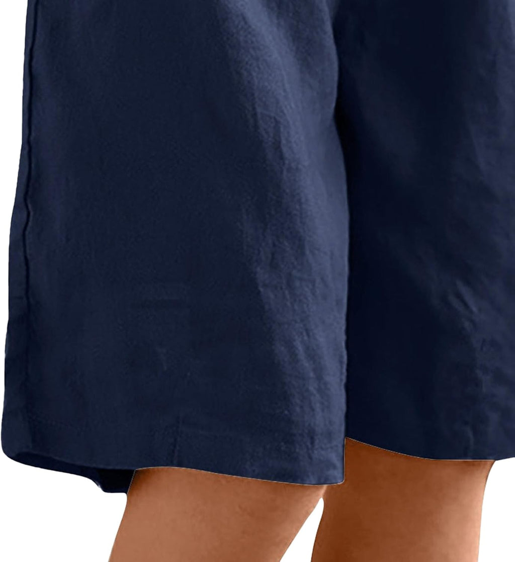 Julia Short Bermuda Donna Cotone – Linea Large, Vita Alta Elastica Estate Casual