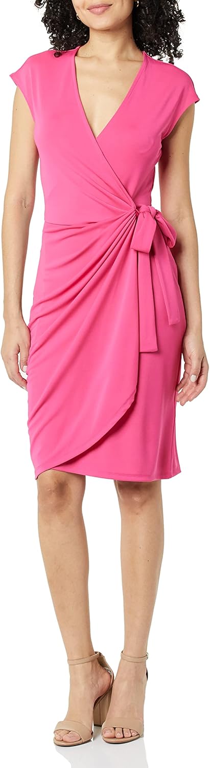 Rori Abito Portefeuille Donna – Scollo a V, Linea Ajustée & Jersey Cotone Comfort Elegante