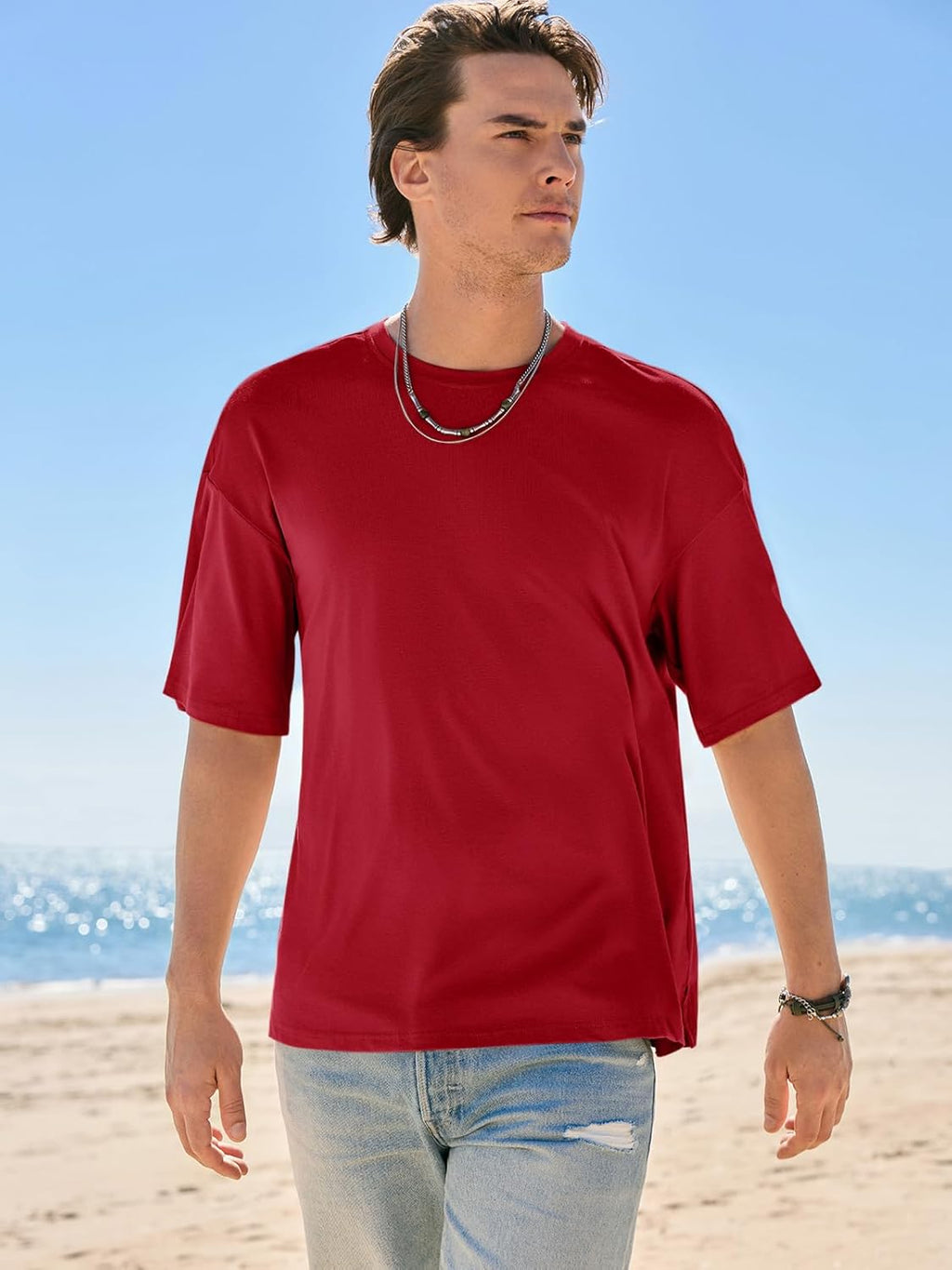 Noé T-Shirt Uomo – Tee-Shirt Oversize Cotone, Style Vintage & Casual Estate