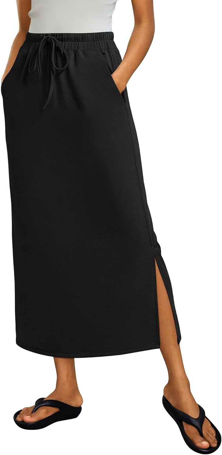 Jessa Gonna Maxi Donna – Gonna Vita Alta, Fendue & Tasche Casual Chic