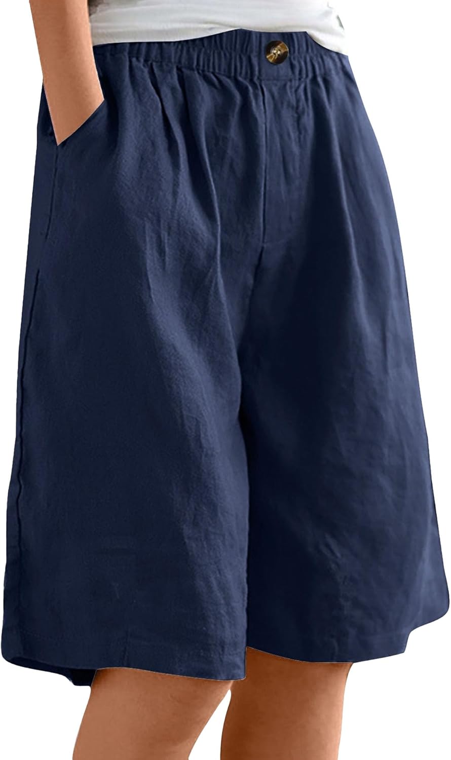 Julia Short Bermuda Donna Cotone – Linea Large, Vita Alta Elastica Estate Casual