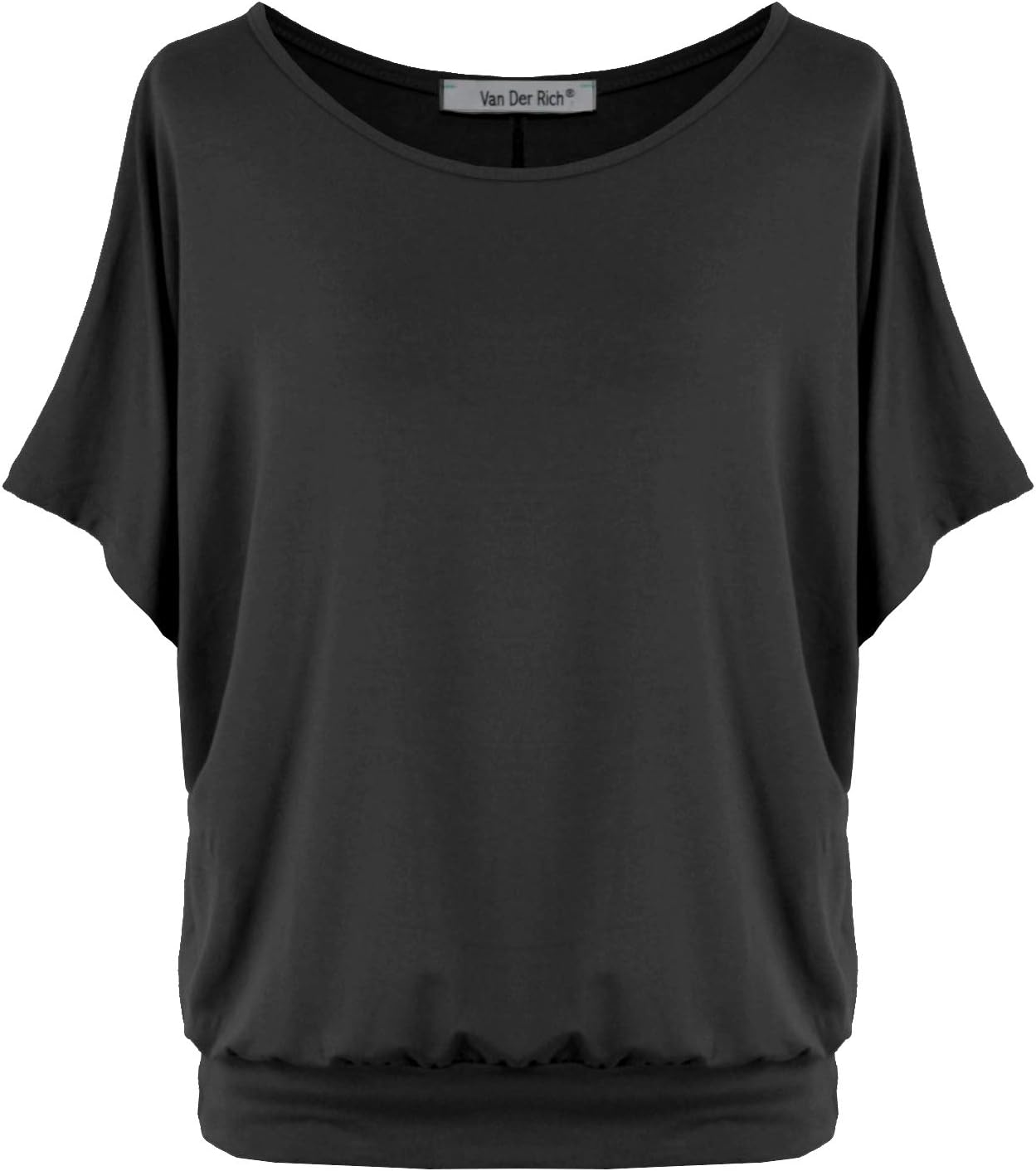 Tyronia T-Shirt Donna Oversize – Manches Chauve-Souris, Viscose Stretch Made in Italy