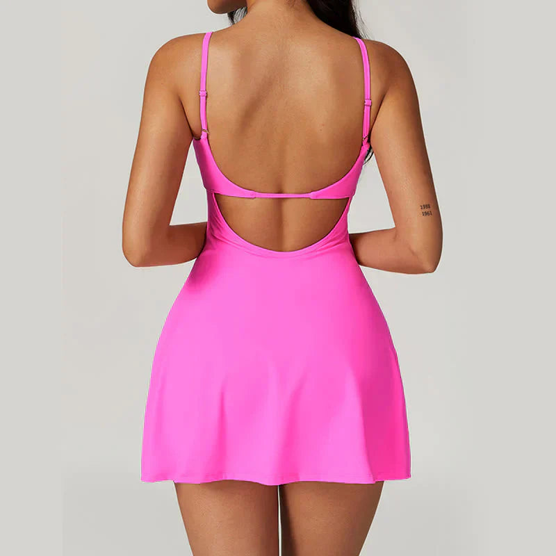 Vina Abito Sport Donna – Abito Athlétique Chic con Tissu Respirant & Linea Flatteuse