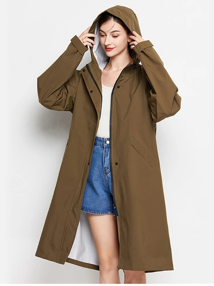 Malia Giacca Donna Imperméable – Leggera Linea-Vent con Capuche Regolabile & Tasche Pratiques